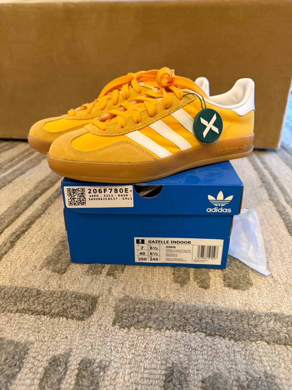 adidas Gazelle Indoor Sneakers in Yellow Mens 7